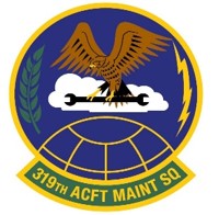 This is an image of the 319th Aircraft Maintenance Squadron's seal.